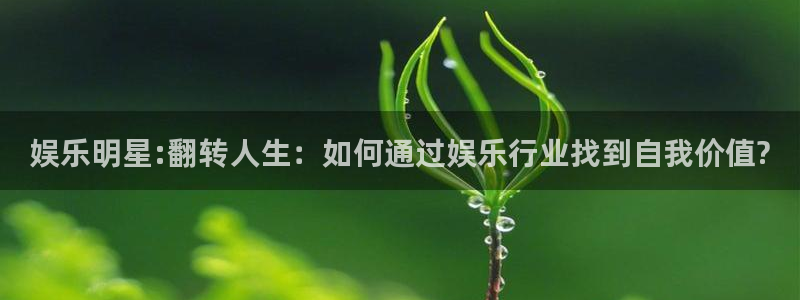 500彩票网体育平台开号链接：娱乐明星:翻转人生：如何通过娱乐行业找到自我价值?
