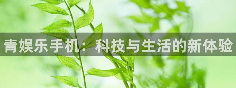500彩票网体育注册平台：青娱乐手机：科技与生活的新体验