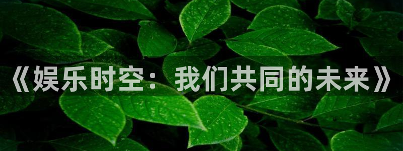 500彩票网4官网：《娱乐时空：我们共同的未来》